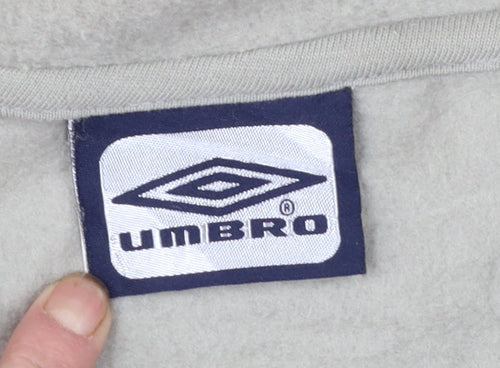 Umbro Men’s Grey Full Zip Hoodie XL Regular Fit Sportswear