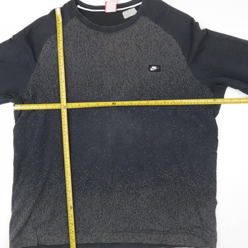 Nike Men's Black 2XL Pullover Crew Neck Sweatshirt with Zip Pocket