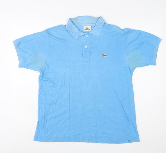 Lacoste Men’s Blue Cotton Short Sleeve Polo Shirt Size M