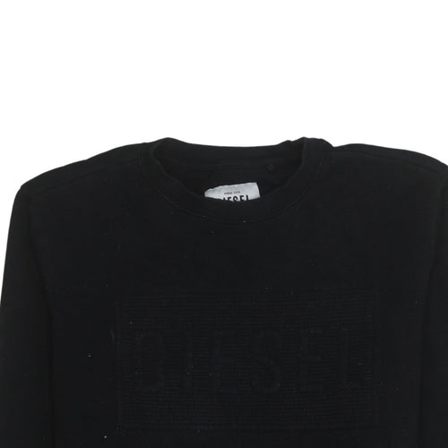 Diesel Men's Black Cotton Logo Pullover Sweatshirt Size S