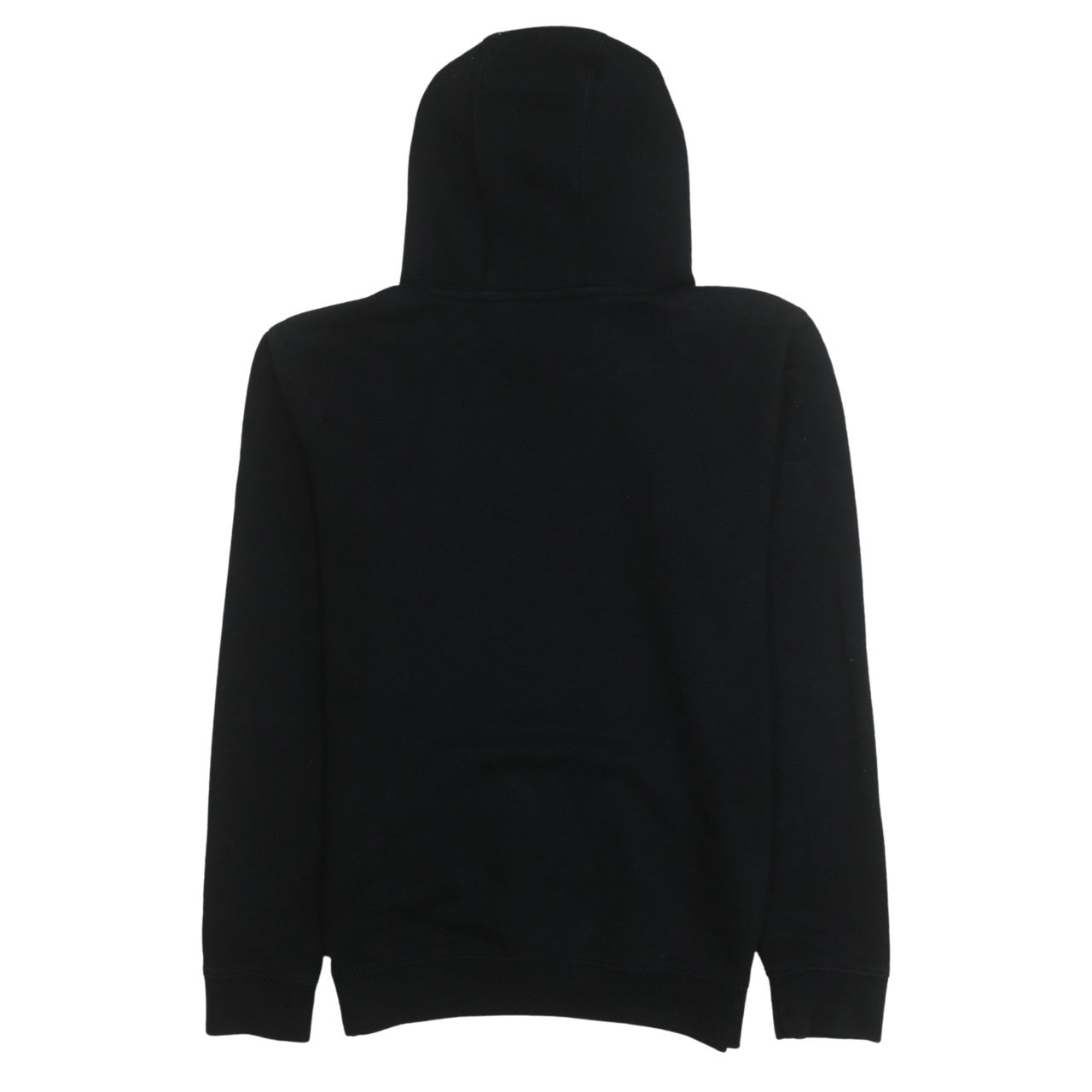 Quiksilver Teens Black Cotton Blend Pullover Hoodie with Blue Logo Size M