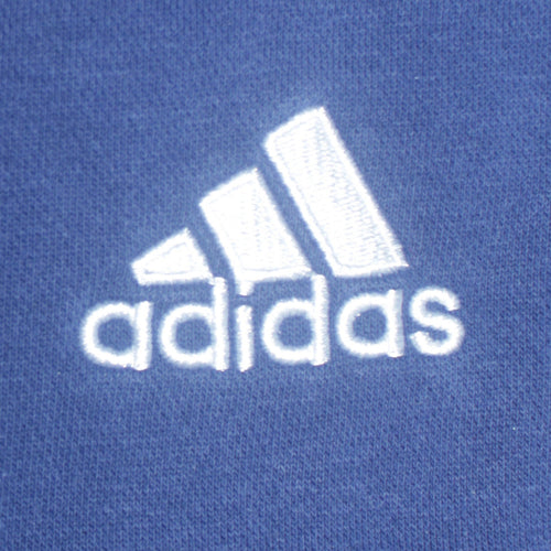 Adidas Men's Blue Pullover Hoodie Small Embroidered Sports Design