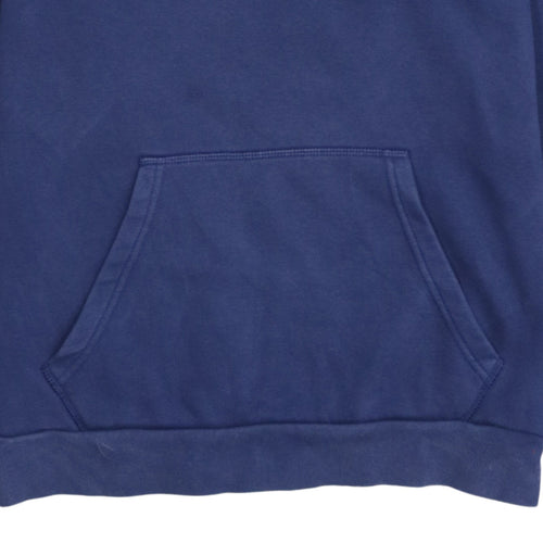 Adidas Men's Blue Pullover Hoodie Small Embroidered Sports Design
