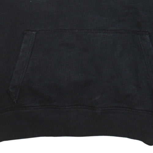 GAP Mens Black Pullover Hoodie Small Logo Cotton Classic Fit