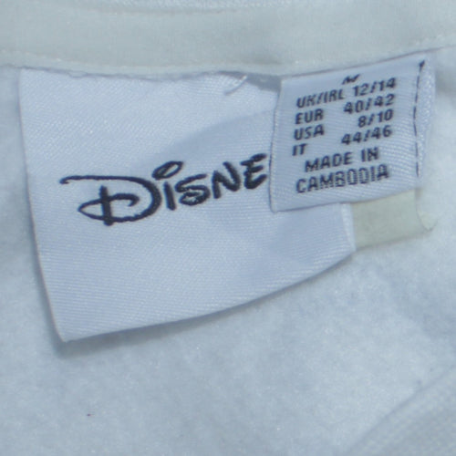 Disney Primark Women White Stitch Sweatshirt Medium 12/14 Relaxed Fit