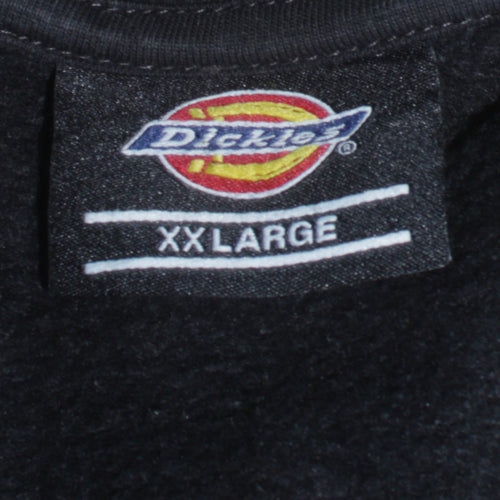 Dickies Men's Black 2XL Crew Neck Pullover Sweatshirt Heavyweight Logo