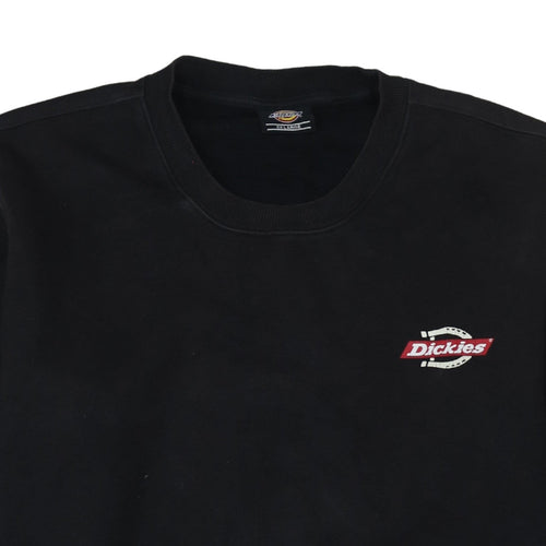 Dickies Men's Black 2XL Crew Neck Pullover Sweatshirt Heavyweight Logo
