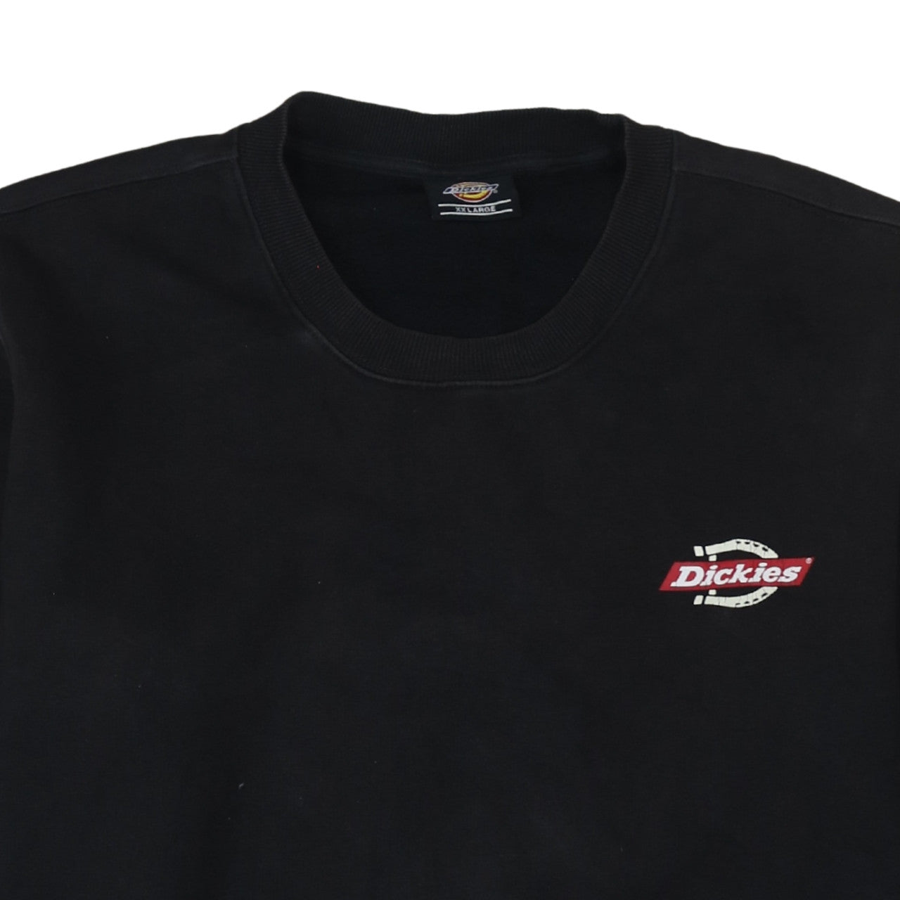 Dickies Men's Black 2XL Crew Neck Pullover Sweatshirt Heavyweight Logo