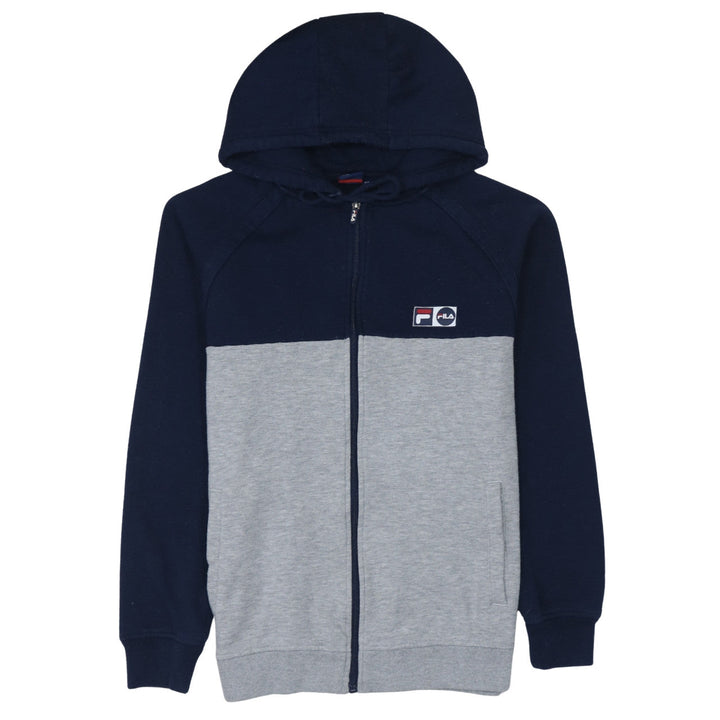 Fila Teens Blue Grey Full Zip Hoodie 164cm Regular Fit