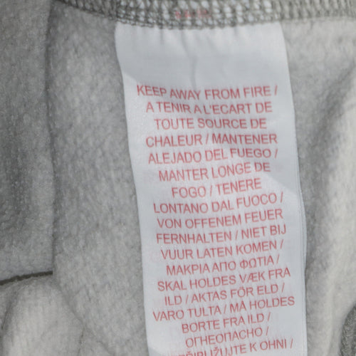 Nike Boys Grey XL Pullover Hoodie with Logo Print - Cotton Blend
