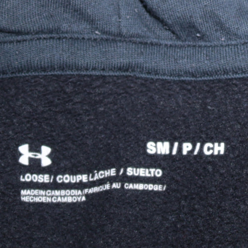 Under Armour Boys Black Small Pullover Hoodie Fleece Cotton Blend