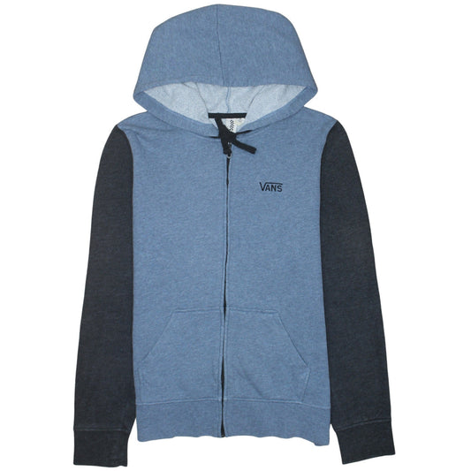 Vans Men's Blue Full Zip Hoodie Medium Cotton Blend Casual Streetwear