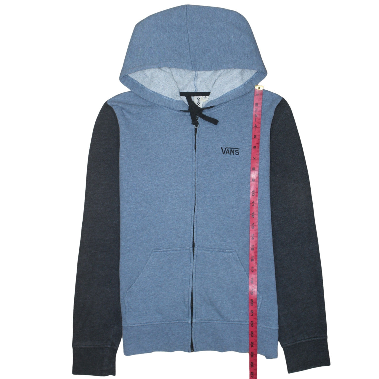 Vans Men's Blue Full Zip Hoodie Medium Cotton Blend Casual Streetwear