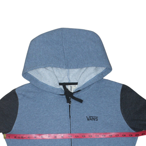Vans Men's Blue Full Zip Hoodie Medium Cotton Blend Casual Streetwear