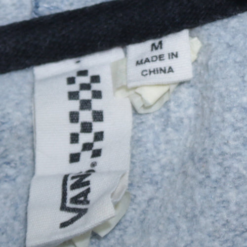 Vans Men's Blue Full Zip Hoodie Medium Cotton Blend Casual Streetwear