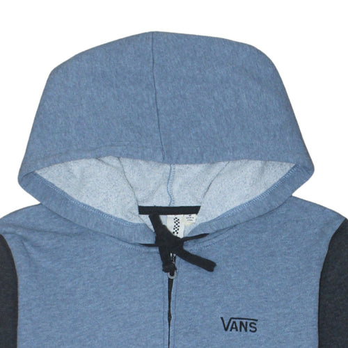 Vans Men's Blue Full Zip Hoodie Medium Cotton Blend Casual Streetwear