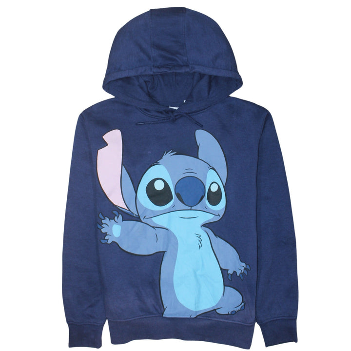 Disney Primark Women Blue Stitch Pullover Hoodie 2XS Hooded Sweatshirt