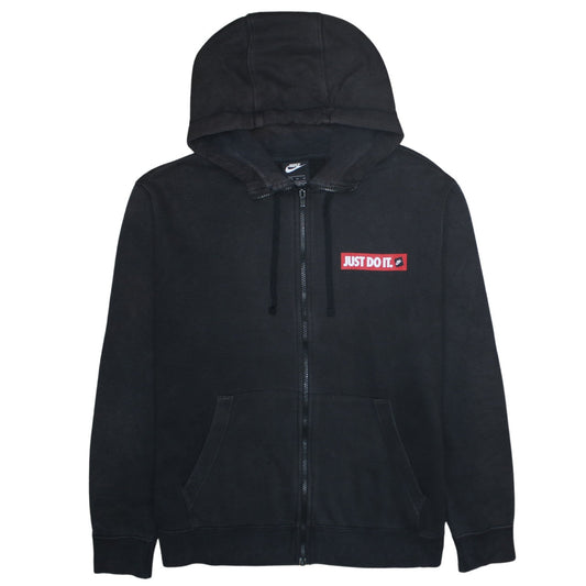 Nike Men’s Black XL Full Zip Hoodie Just Do It Graphic Hooded Sweatshirt