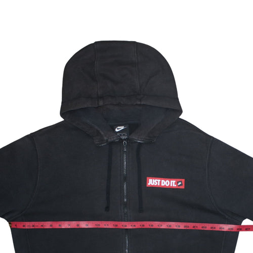 Nike Men’s Black XL Full Zip Hoodie Just Do It Graphic Hooded Sweatshirt