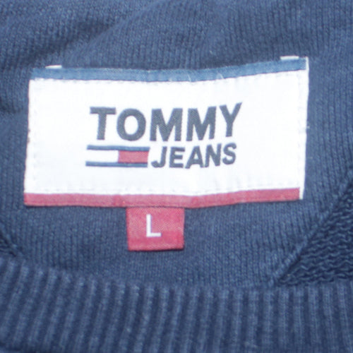 Tommy Jeans Mens Blue Logo Crew Neck Sweatshirt Size L