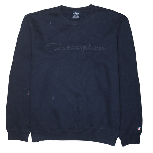 Champion Mens Blue XL Pullover Crew Neck Sweatshirt