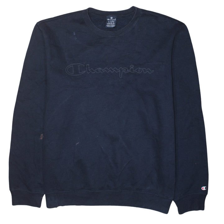 Champion Mens Blue XL Pullover Crew Neck Sweatshirt