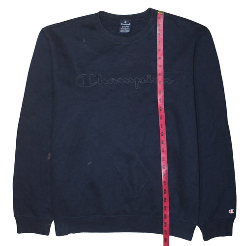 Champion Mens Blue XL Pullover Crew Neck Sweatshirt