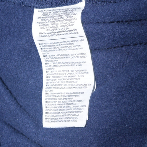 Nike Men Blue Jogger Trousers M Elastic Waist Colourblock Sweatpants