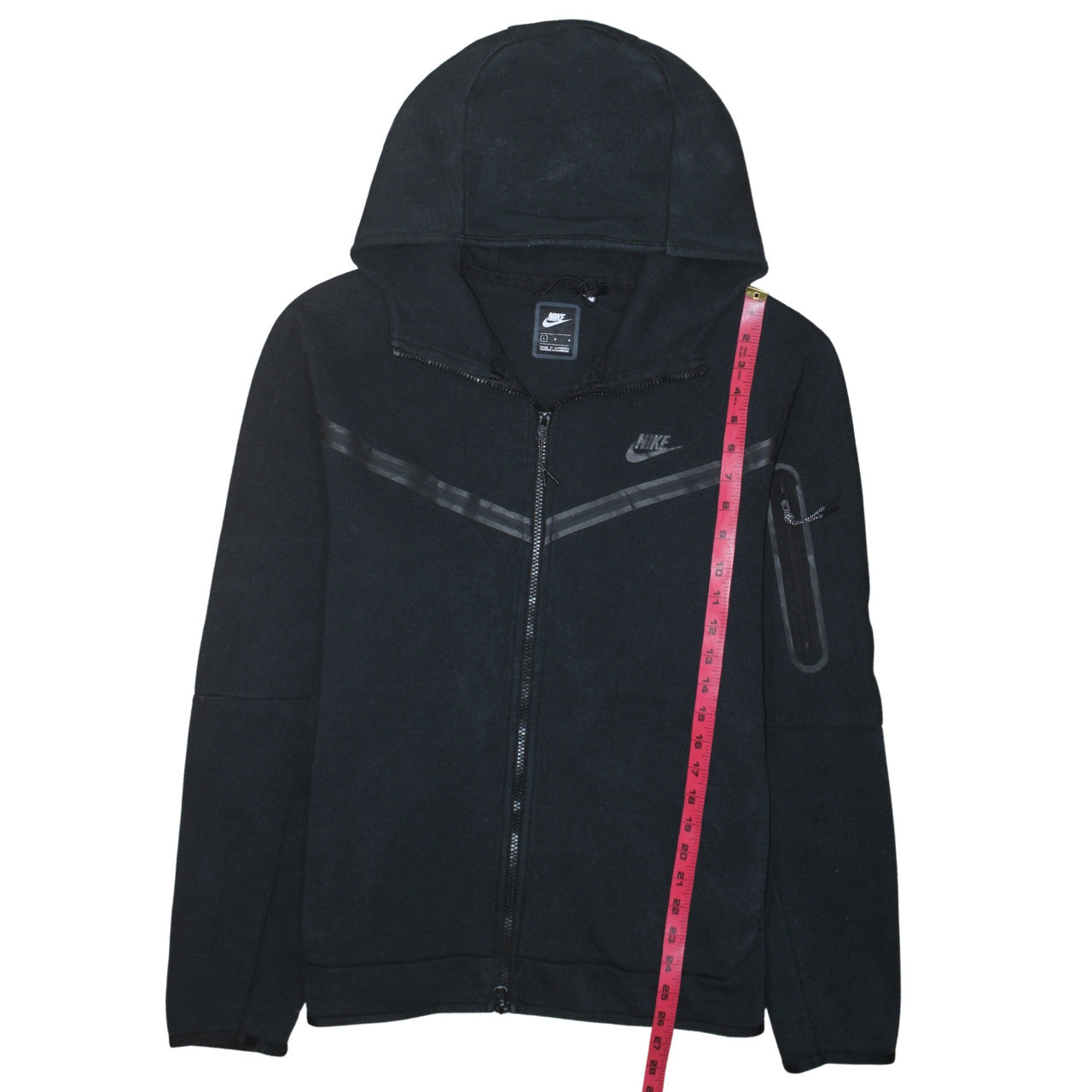 Nike Men's Black Full Zip Hoodie L Cotton Blend Sportswear