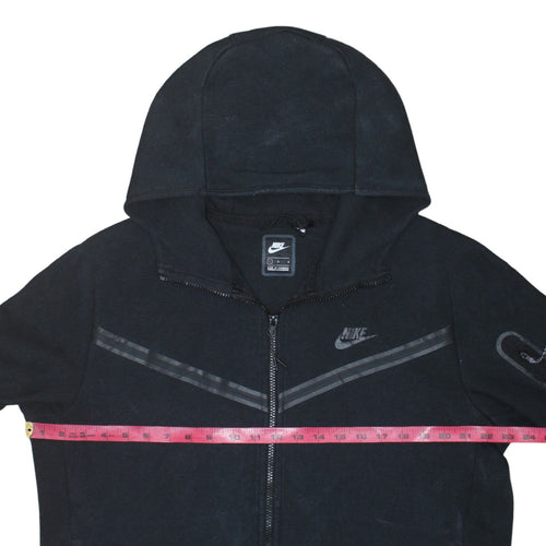 Nike Men's Black Full Zip Hoodie L Cotton Blend Sportswear
