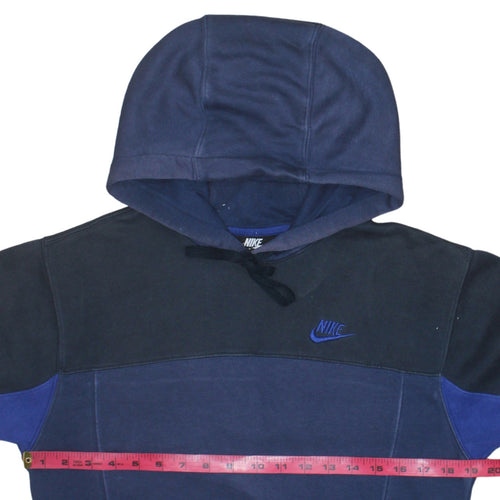Nike Men's Blue Colour Block Pullover Hoodie XS