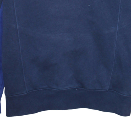 Nike Men's Blue Colour Block Pullover Hoodie XS
