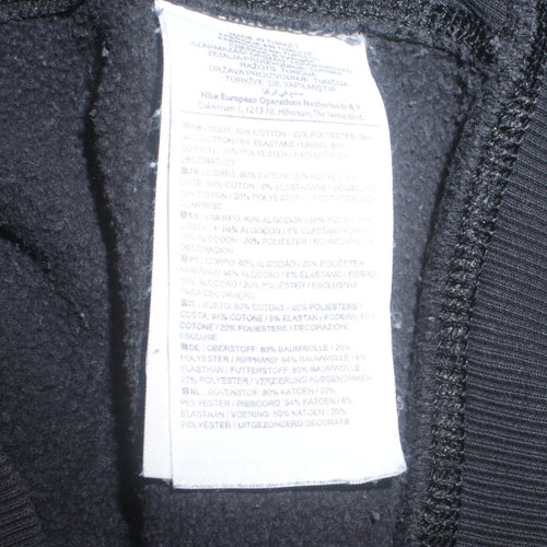 Nike Men's Black Pullover Hoodie S Logo Fleece Sweatshirt