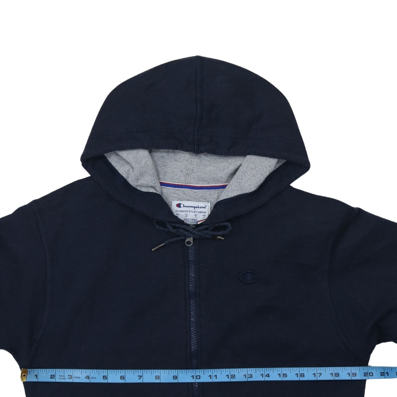 Champion Men's Blue Full Zip Hoodie Small Regular Fit