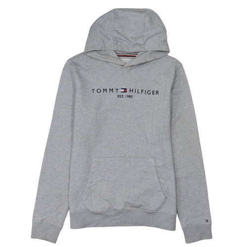 Tommy Hilfiger Women Grey Pullover Hoodie 100% Cotton Size M