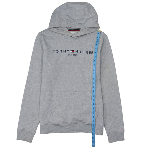 Tommy Hilfiger Women Grey Pullover Hoodie 100% Cotton Size M