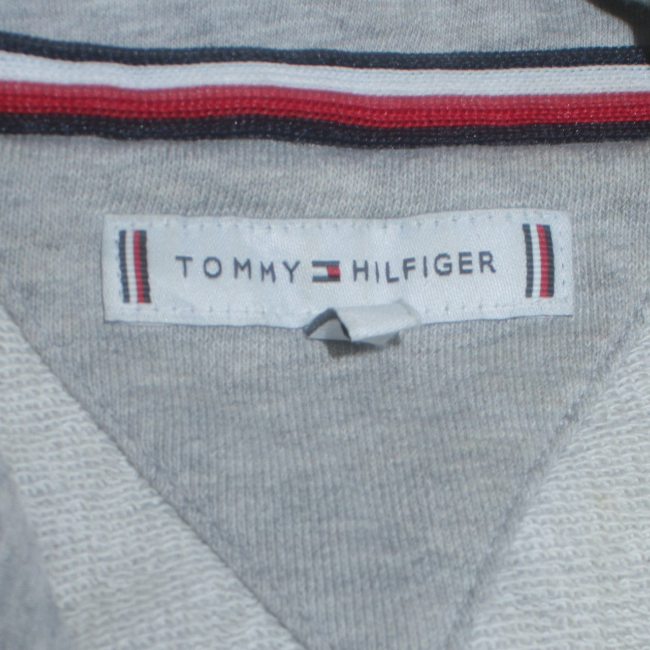 Tommy Hilfiger Women Grey Pullover Hoodie 100% Cotton Size M