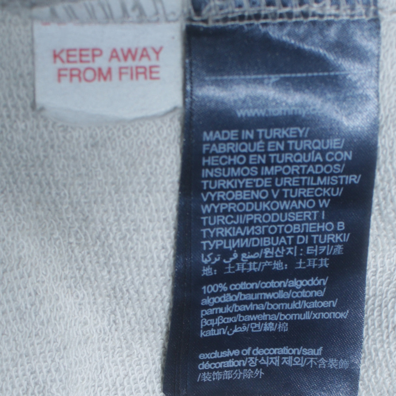 Tommy Hilfiger Women Grey Pullover Hoodie 100% Cotton Size M