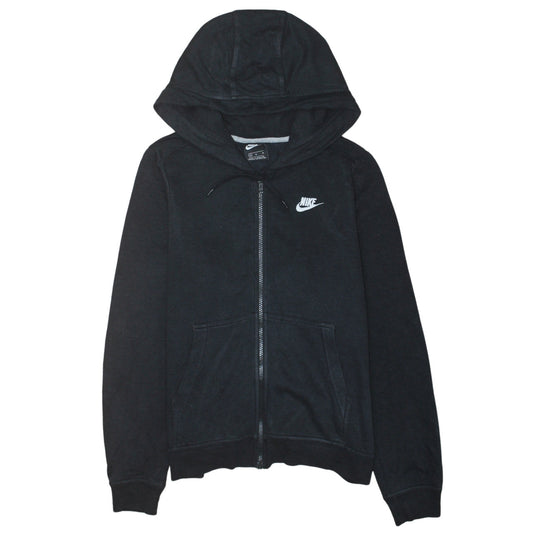 Nike Men's Black Full Zip Hoodie Size M Fleece Hooded Sweatshirt