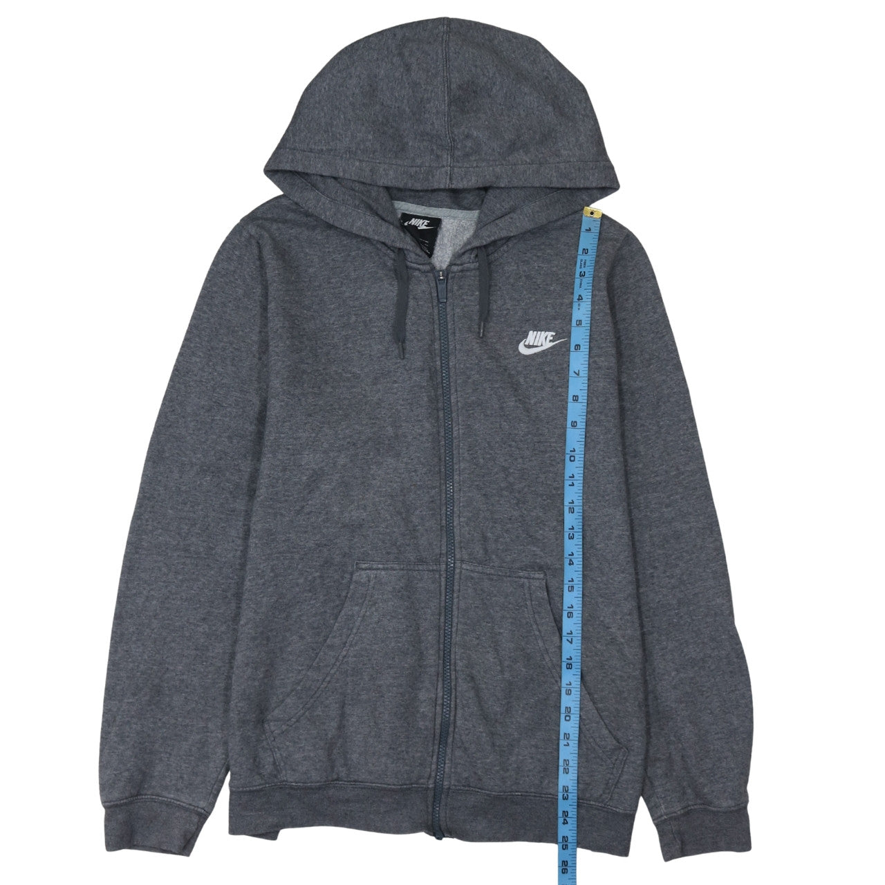 Nike Men’s Grey Full Zip Hoodie XL Regular Fit Sportswear