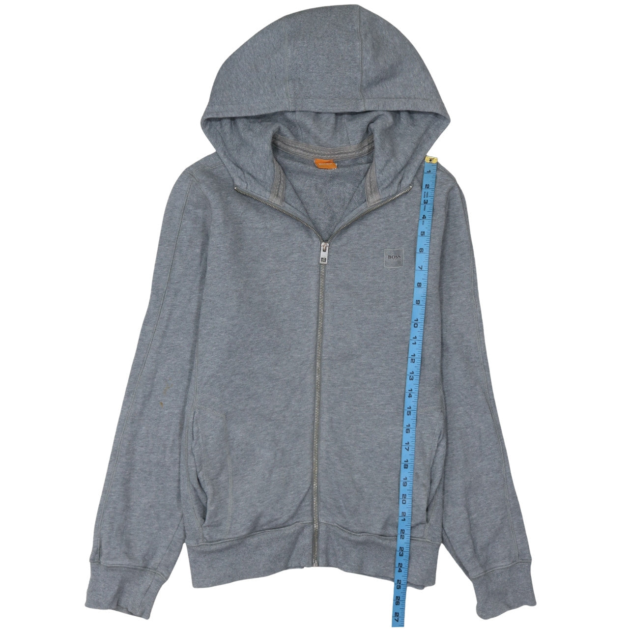 Hugo Boss Men's Grey Full Zip Hoodie Size S