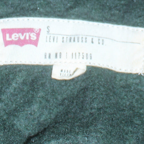 Levi's Men's Green Pullover Hoodie Size S Long Sleeve