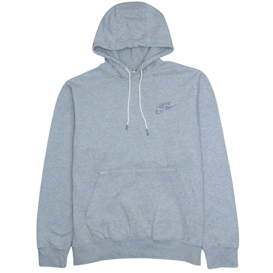 Nike Mens Grey Pullover Hoodie M Regular Fit Fleece Sweatshirt