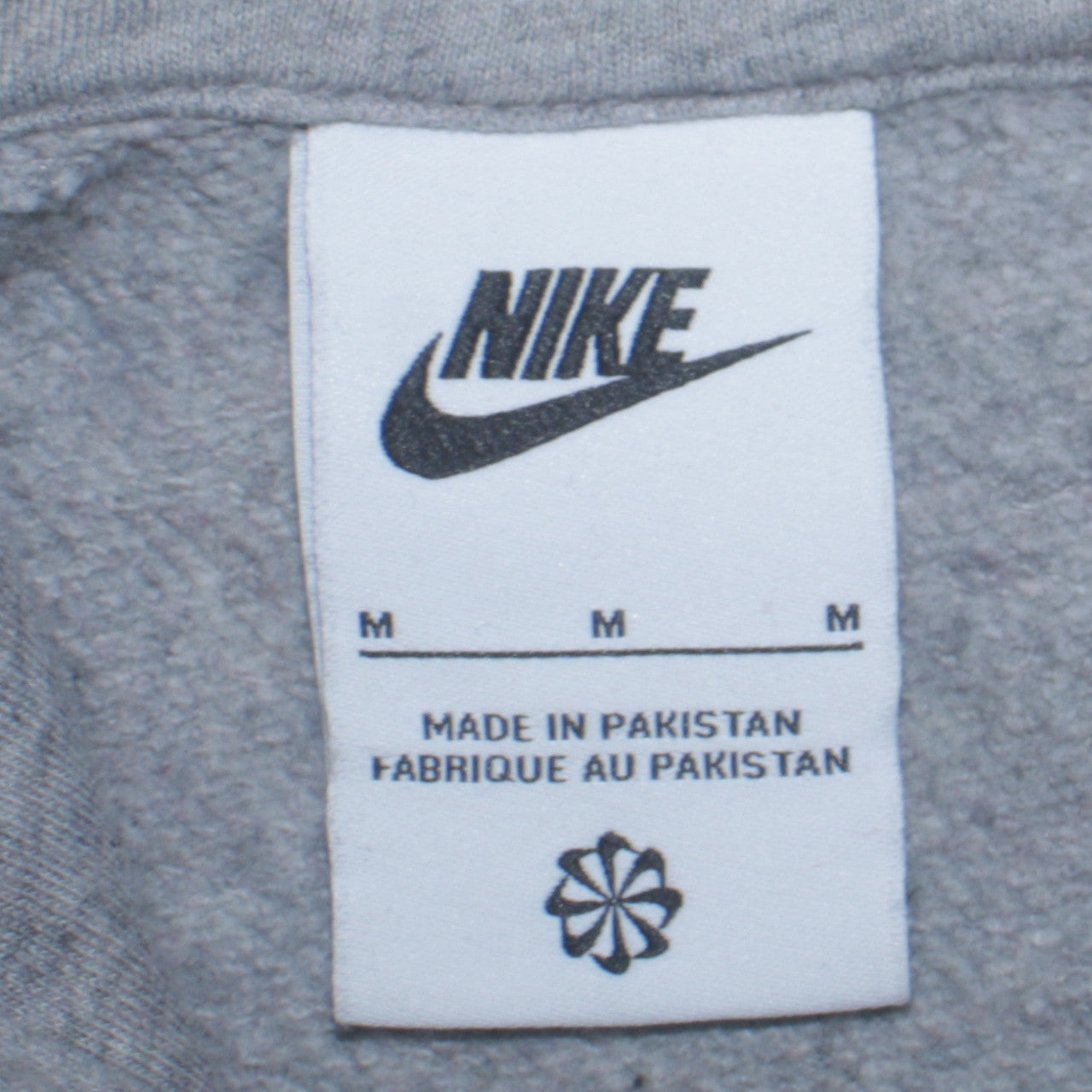 Nike Mens Grey Pullover Hoodie M Regular Fit Fleece Sweatshirt