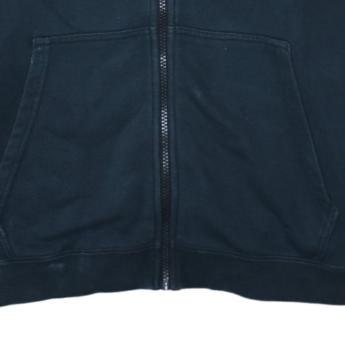 Nike Men's Black Full Zip Hoodie L Cotton Blend Sportswear