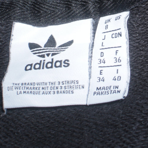 Adidas Womens Black Size 8 Pullover Hoodie Sweatshirt