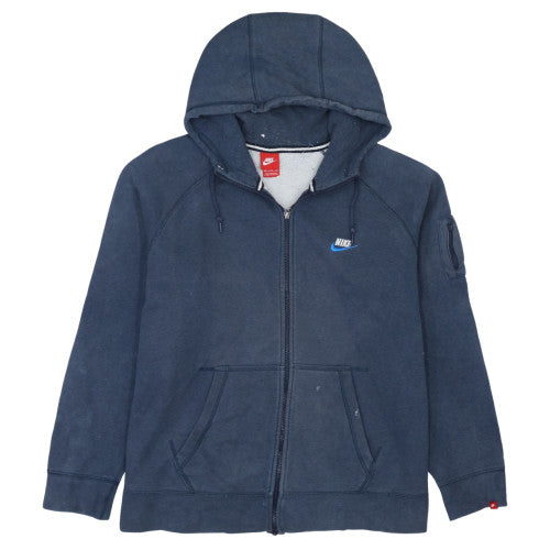 Nike Men's Blue Full Zip Hoodie 2XL Sports Fleece Jacket