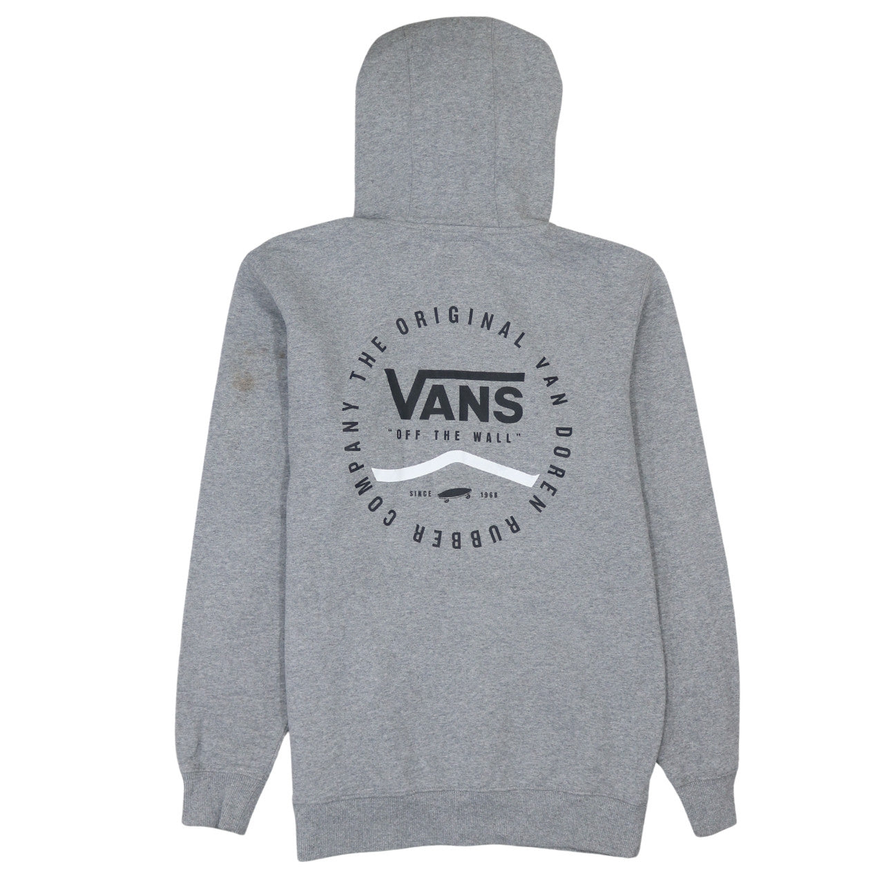 Vans Men's Grey Small Pullover Hoodie with Logo Graphic