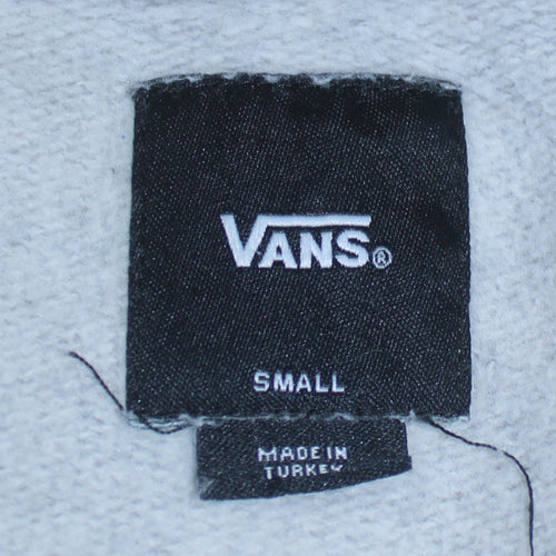 Vans Men's Grey Small Pullover Hoodie with Logo Graphic