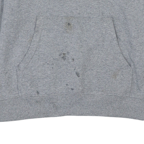 Vans Men's Grey Small Pullover Hoodie with Logo Graphic